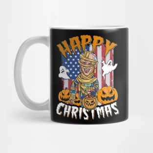 Happy Christmas Halloween American Flag Boo Funny Joe Biden Mug